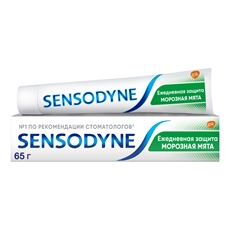 Зубная паста Sensodyne Ежедневная защита для чувствительных зубов морозная мята с фтором, 75мл