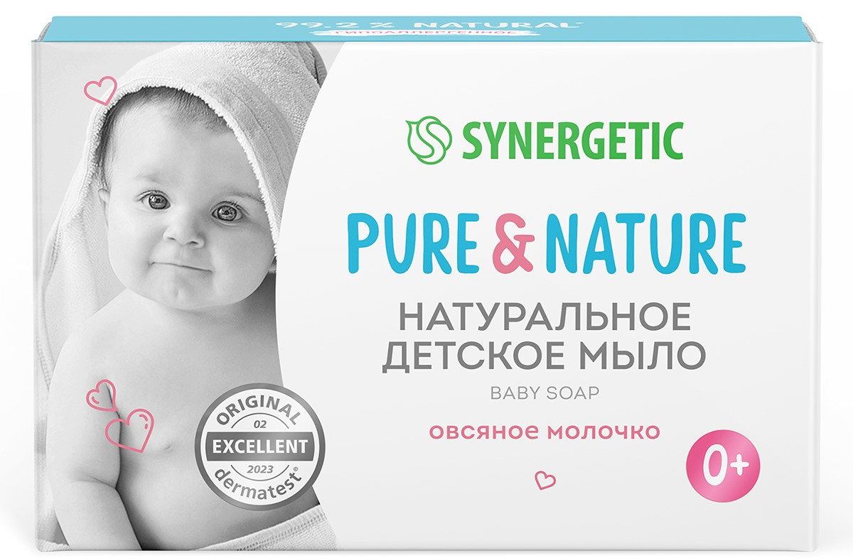Изображение товара Мыло туалетное детское Synergetic Pure Nature Овсяное молочко, 90г