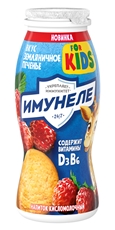 Напиток кисломолочный Имунеле Kids земляничное печенье 1.5%, 100г