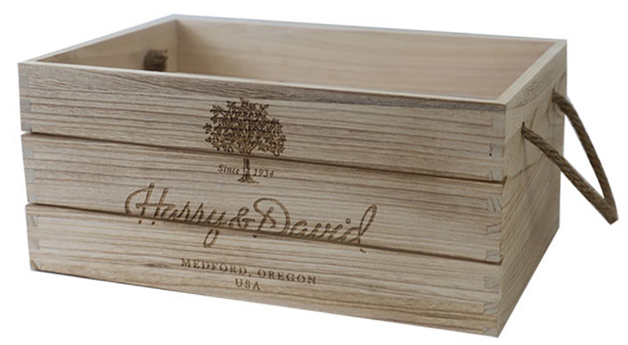 Ящик деревянный с принтом размер L, 33.5 х 22.5 х 15см