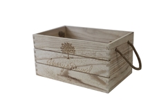 Ящик деревянный с принтом размер S, 29 х 18.5 х 15см