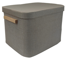 Короб текстильный серый размер L, 36 х 29 х 26см