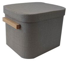 Короб текстильный серый размер M, 31 х 26 х 23см