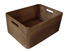 Ящик деревянный коричневый размер M, 34.5 х 24.5 х 15см