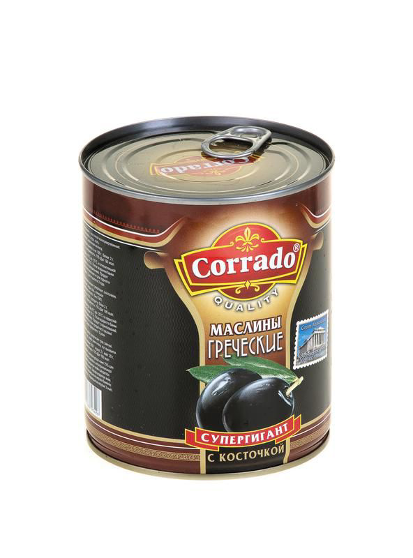 МАСЛИНЫ ГРЕЧЕСКИЕ СУПЕРГИГАНТ CORRADO, 820Г купить с доставкой на дом и ...
