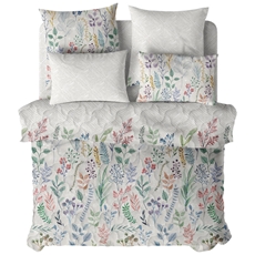 Комплект постельного белья Самойловский текстиль гербарий ранфорс с одеялом полутораспальный
