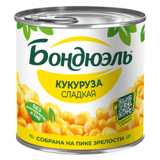 Кукуруза Бондюэль сладкая, 340г