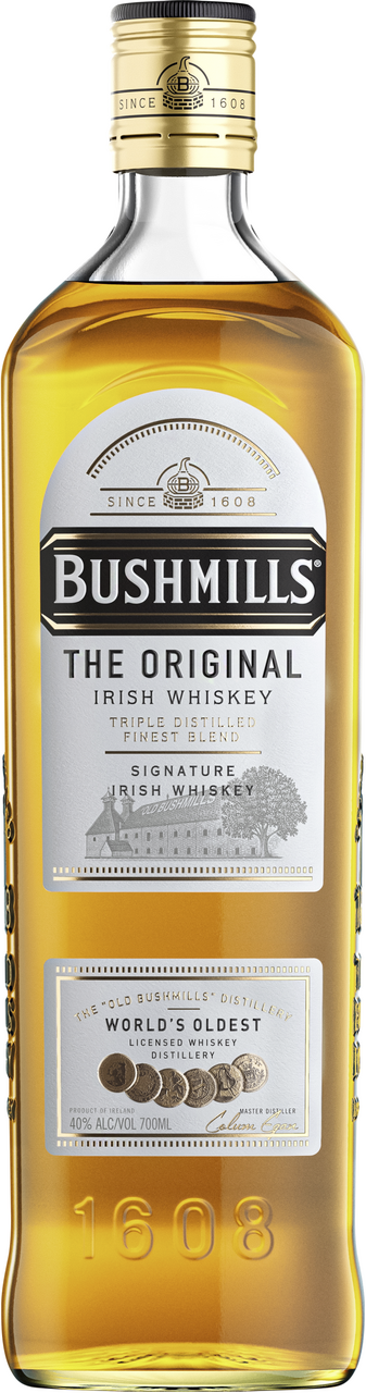 Изображение товара Виски Bushmills Original 0.7л ирландский купажированный с выдержкой 5 лет
