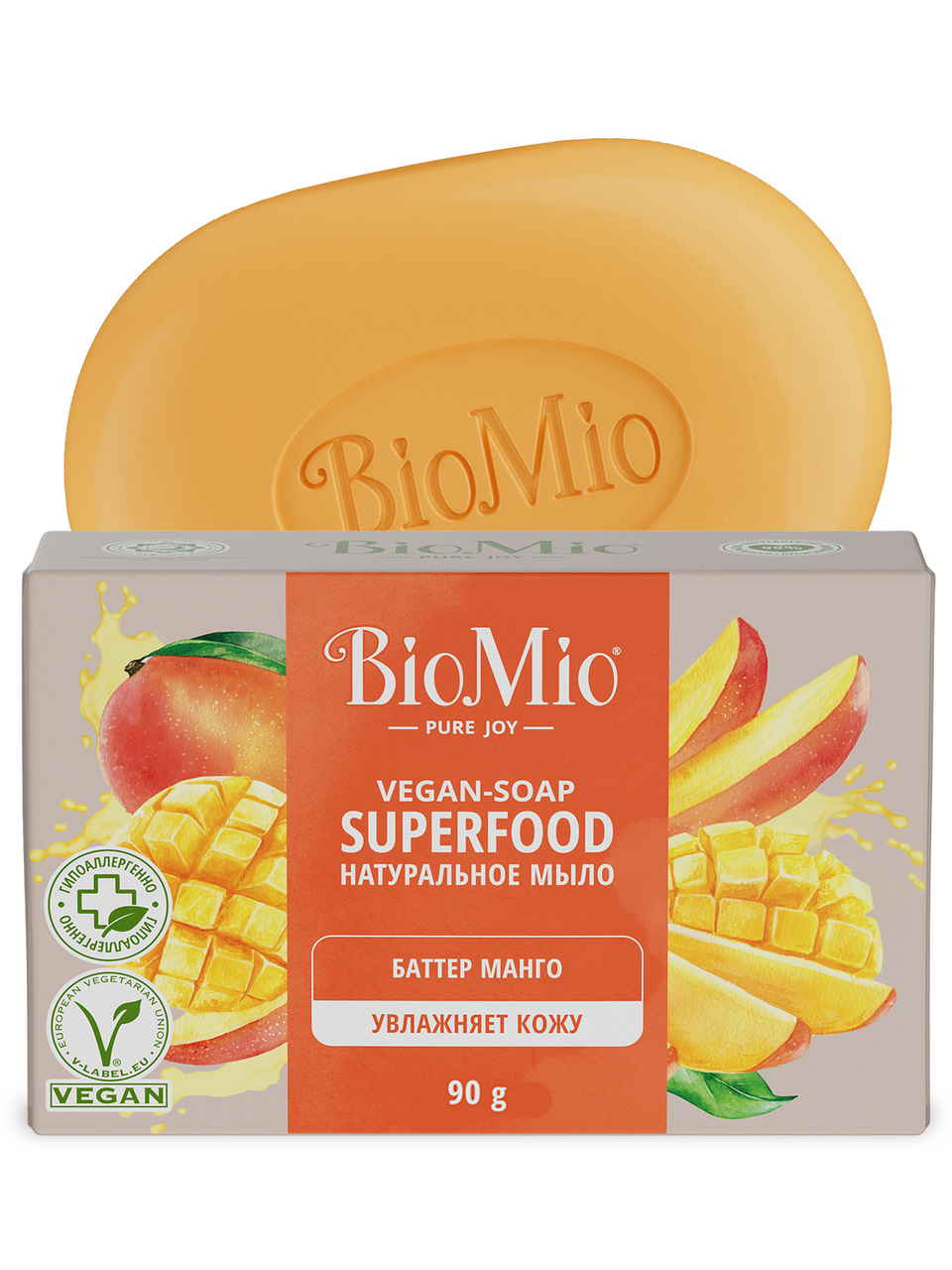 Изображение товара Мыло туалетное BioMio Vegan Soap Баттер манго, 90г