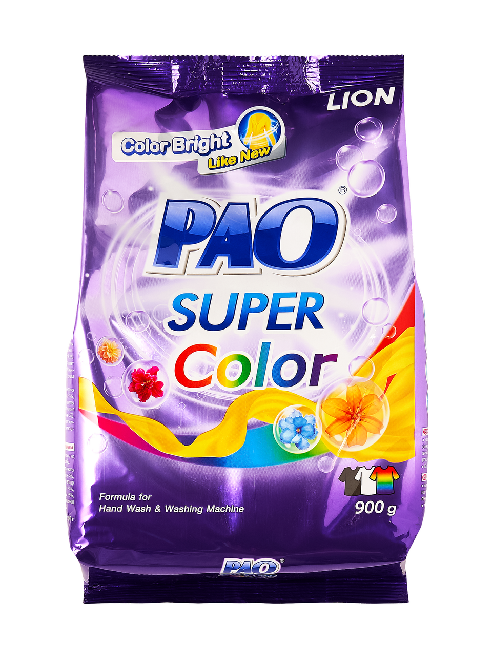 Изображение товара Стиральный порошок Lion Pao Super Color 900г для стирки цветных тканей