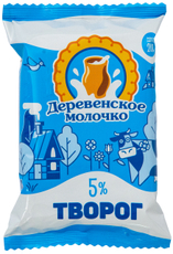 Творог Деревенское молочко 5%, 200г