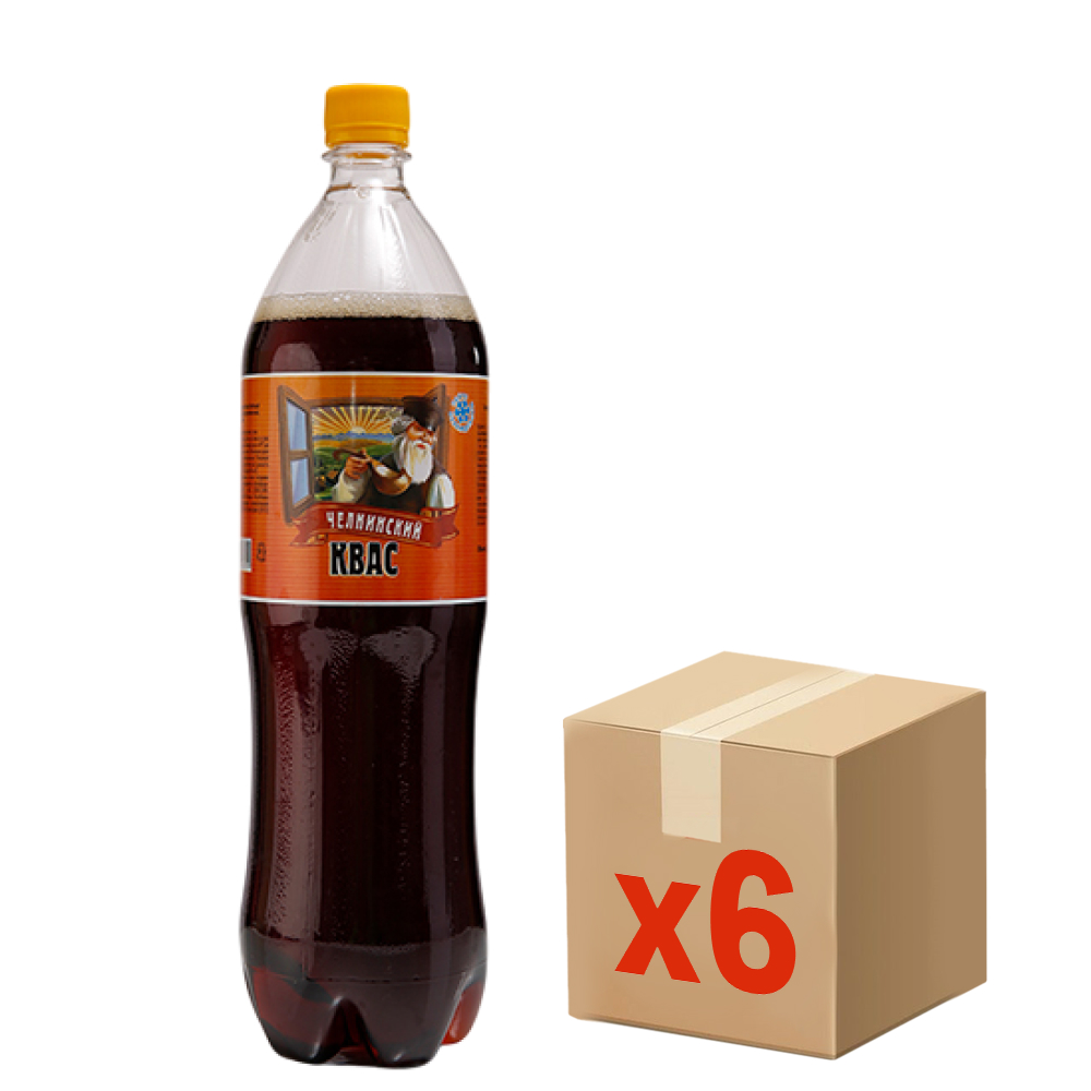 Квас Булгарпиво Челнинский хлебный, 1.5л x 6 шт