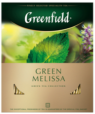 Чай Greenfield Green Melissa зеленый (1.5г х 100шт), 150г