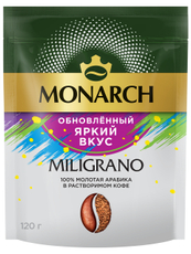 Кофе Monarch Miligrano растворимый с добавлением молотого, 120г