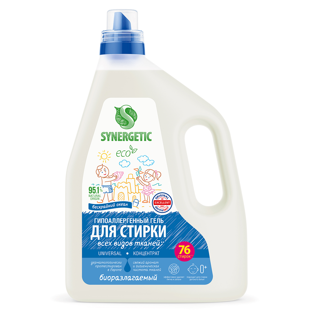Изображение товара Гель для стирки Synergetic Universal, 2.28л