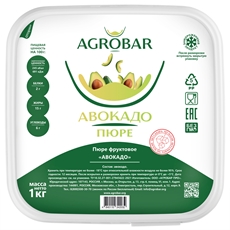 Пюре фруктовое Agrobar авокадо замороженное, 1кг