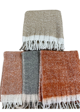 Tarrington House Плед мелкая елочка полиэстер бежевый 605г, 130 x 170см