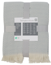 Tarrington House Плед акрил серия кашемир светло-серый 430г, 130 x 170см