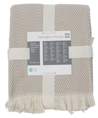 Tarrington House Плед акрил серия кашемир светло-коричневый 430г, 130 x 170см