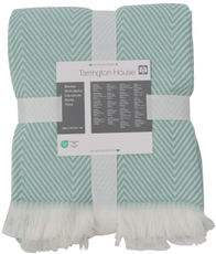 Tarrington House Плед акрил серия кашемир бирюзовый 430г, 130 x 170см