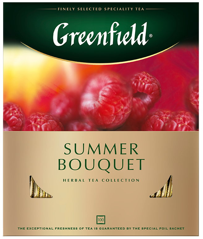 Изображение товара Чай Greenfield Summer Bouquet травяной 200г (100 пакетиков по 2г)