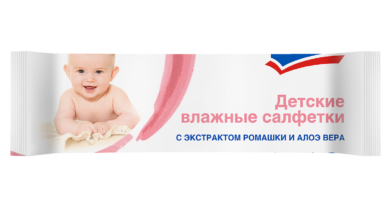 Изображение товара aro Салфетки влажные детские Ромашка-алоэ вера, 20шт