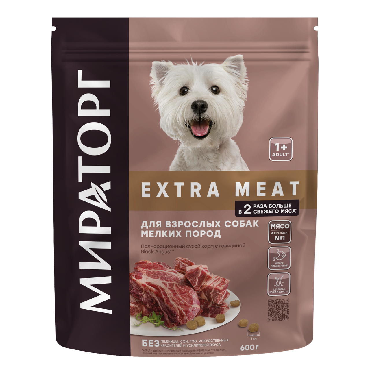 Изображение товара Корм сухой Мираторг Black angus для взрослых собак говядина, 600г