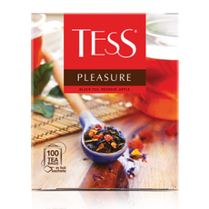 Чай черный Tess Pleasure Шиповник и яблоко байховый (1.5г х 100шт), 150г