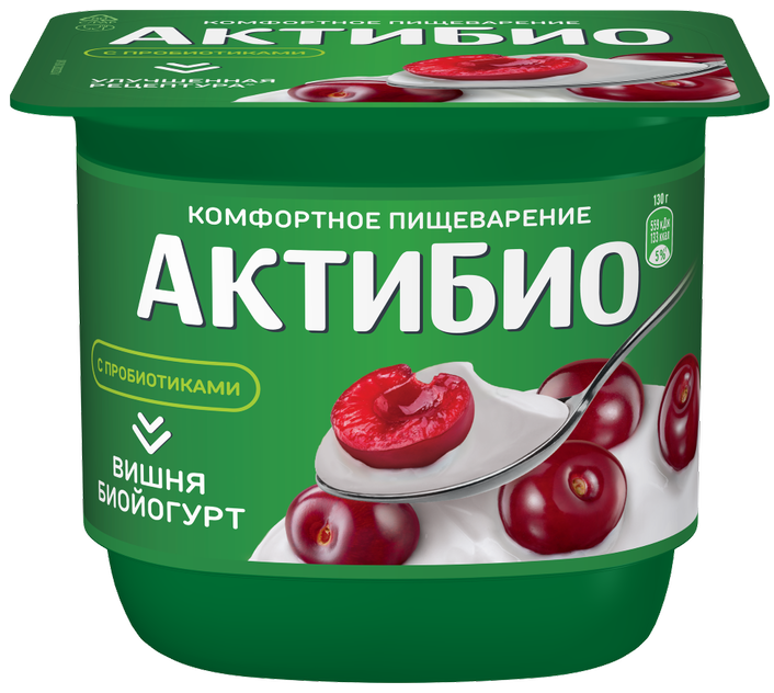 Йогурт Актибио вишня 2.9%, 130г