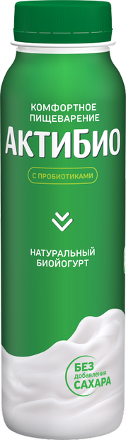 Изображение товара Йогурт питьевой Актибио натуральный 1.8%, 260г