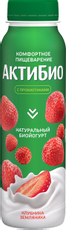Йогурт питьевой Актибио клубника-земляника 1.5%, 260г