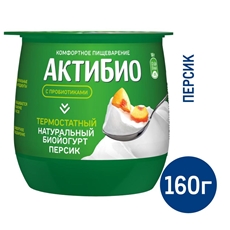 Йогурт термостатный Актибио персик 1.7%, 160г