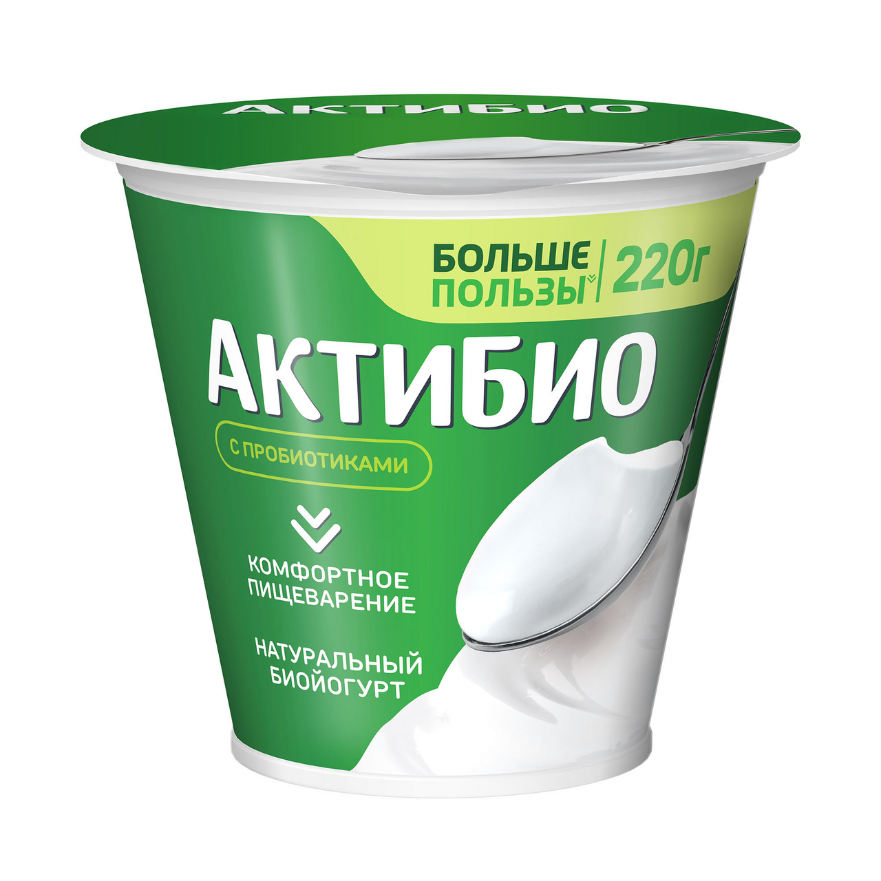 Изображение товара Биойогурт Актибио натуральный 3.5%, 220г