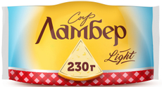 Сыр Ламбер легкий полутвердый 30%, 230г