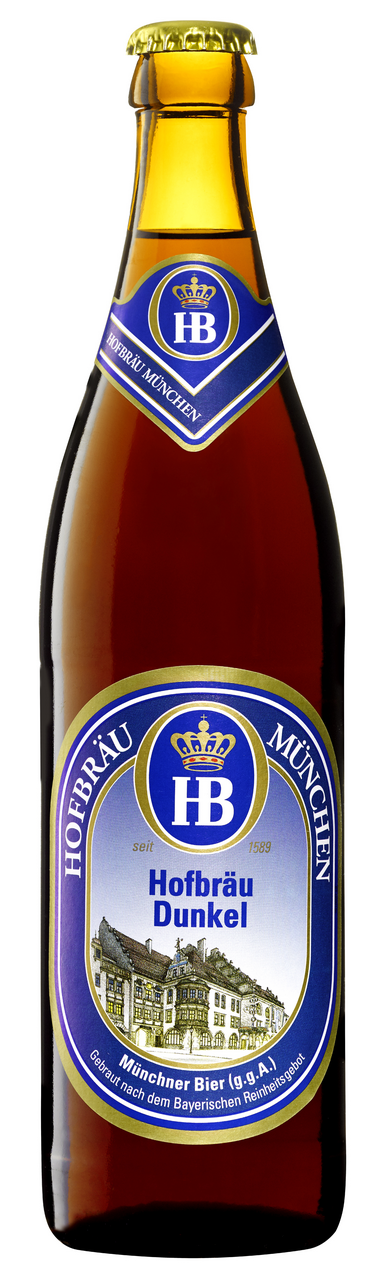 Изображение товара Пиво Hofbrau Dunkel темное фильтрованное, 0.5л