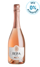 Напиток игристый безалкогольный Bella Style Zero розовое сухое, 0.75л