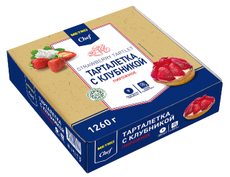 METRO Chef Пирожное Тарталетка с клубникой замороженное 9 порций, 1.26кг