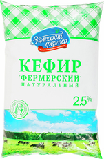Кефир Залесский фермер Фермерский натуральный 2.5%, 800г