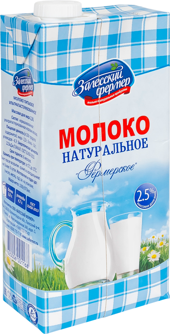 Молоко Залесский фермер ультрапастеризованное 2.5%, 1кг
