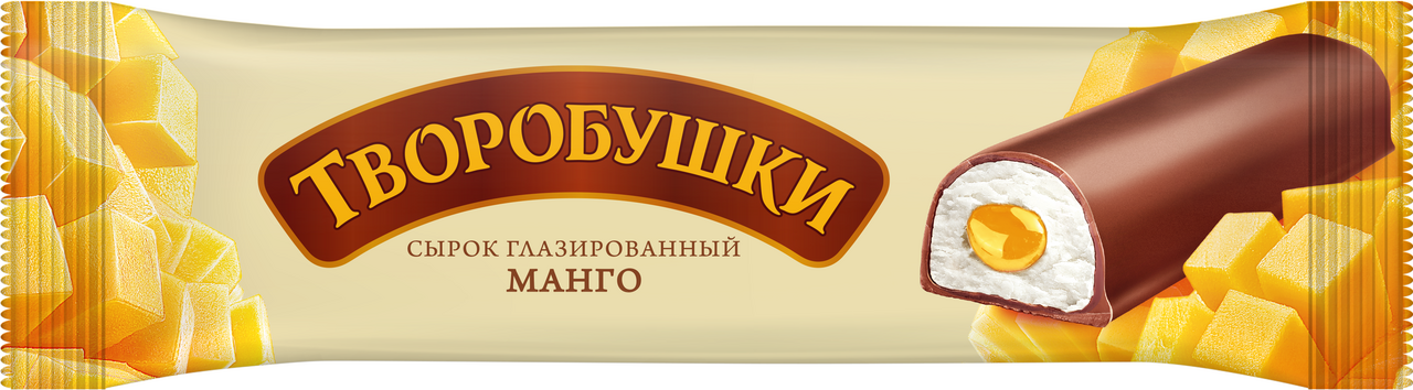Сырок творожный глазированный Творобушки с манго 20%, 40г