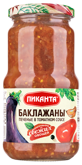 Баклажаны Пиканта печеные в томатном соусе, 450г купить с доставкой на ...