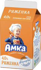 Ряженка Амка 4%, 450г