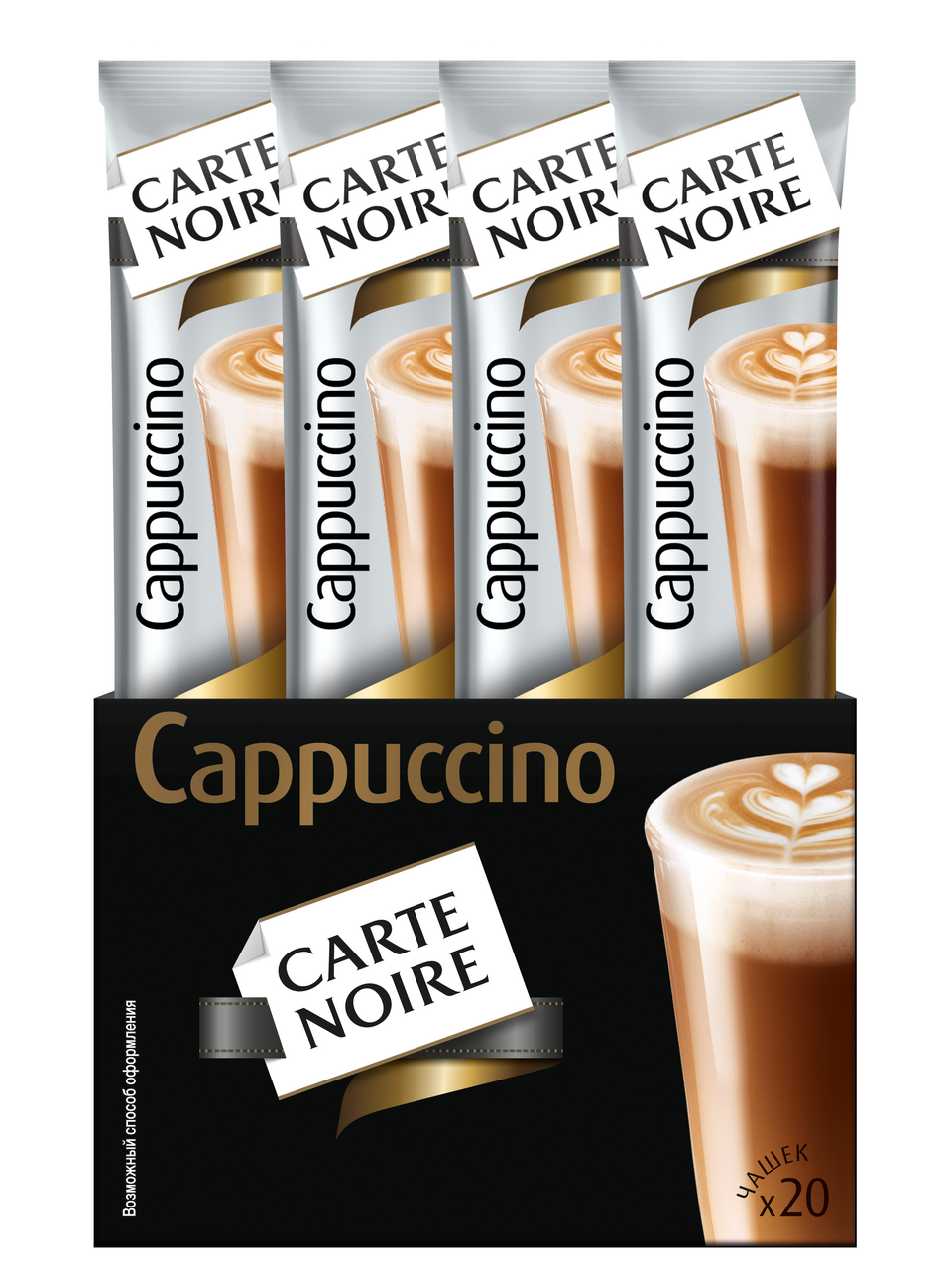 Изображение товара Растворимый кофе Carte Noire Cappuccino 20 пакетиков, 300г Французский вкус