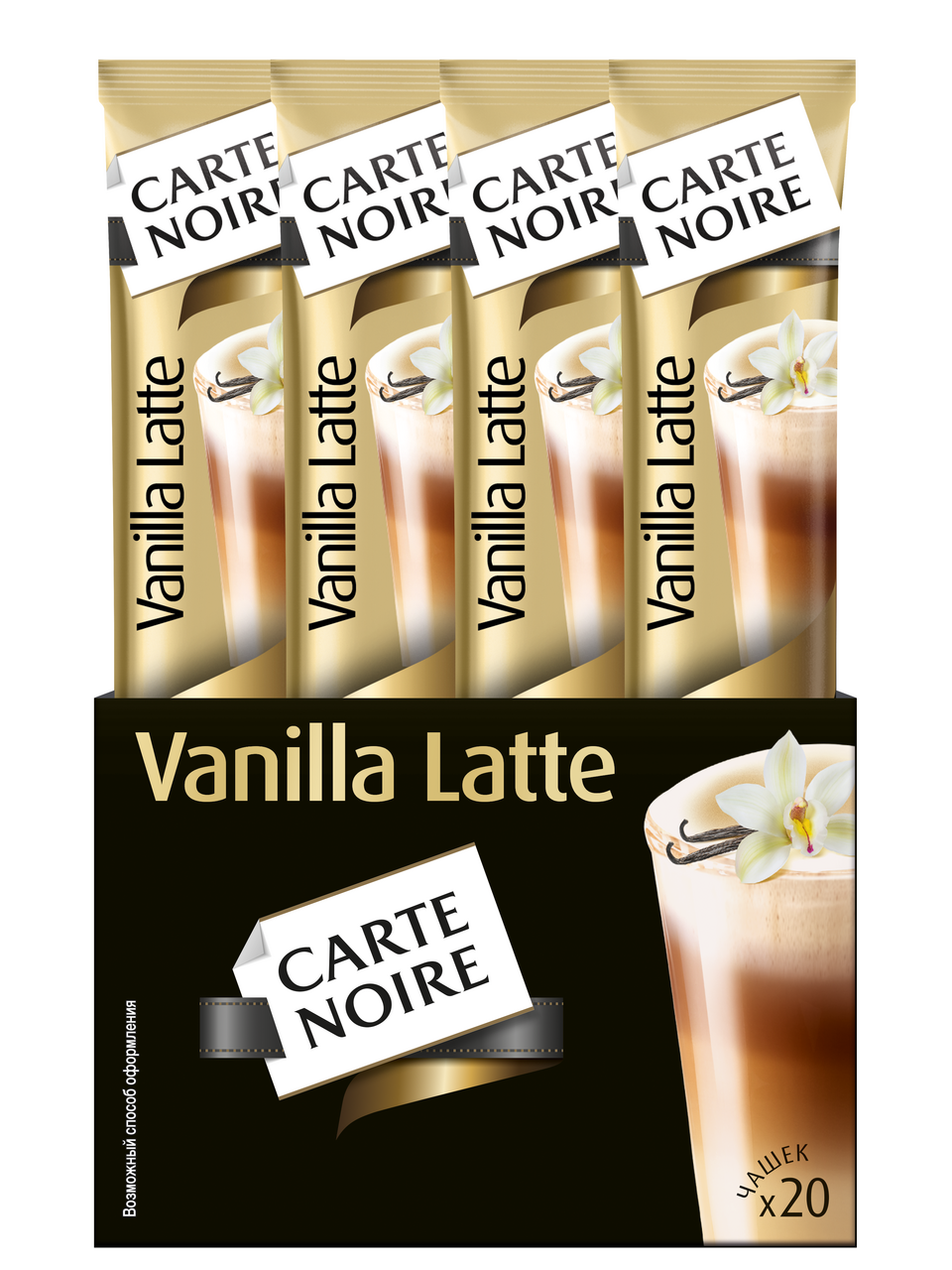 Напиток кофейный Carte Noire Vanilla latte растворимый 20 пакетиков, 320г  купить с доставкой на дом, цены в интернет-магазине