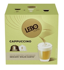 Кофе в капсулах Lebo Cappuccino для кофемашин Dolce Gusto 16шт, 172г