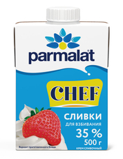 Сливки Parmalat для взбивания ультрапастеризованные 35%, 500г x 24 шт