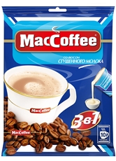 Напиток кофейный MacCoffee 3в1 со сгущенным молоком порционный (20г x 10шт), 200г
