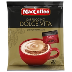 Напиток кофейный MacCoffee Capuccino Dolce Vita порционный (24г x 20шт), 480г