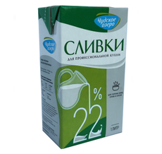Сливки Чудское озеро ультрапастеризованные 22%, 1л