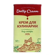 Крем Dally для взбивания на растительных маслах без сахара ультрапастеризованный 20%, 1л